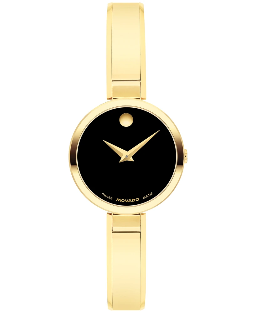 Movado Women's Moda Swiss Quartz Yellow Pvd Watch, 24mm