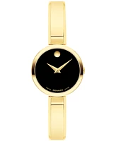 Movado Women's Moda Swiss Quartz Yellow Pvd Watch, 24mm