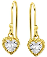 Giani Bernini Cubic Zirconia Heart Drop Earrings, Exclusively at Macy's