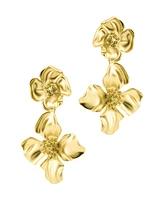 Adornia Gold Flower Drop Earrings