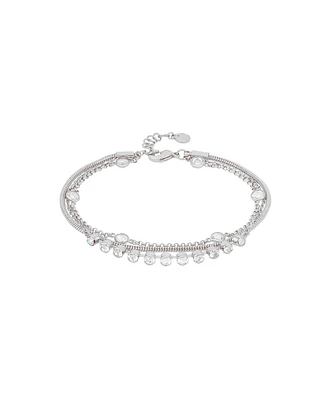 And Now This Cubic Zirconia Triple Row Bracelet