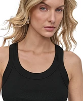 Dkny Jeans Women's Ribbed Cropped Tank Top
