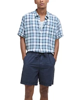 Barbour Men's Midfield Relaxed Fit Short Sleeve Tartan Button-Front Shirt