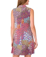Msk Petite Paisley-Print Shift Dress
