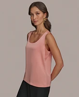 Donna Karan New York Women's Scoop-Neck Satin Tank Top