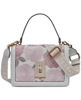 Karl Lagerfeld Paris Simone Embroidered Flap Crossbody
