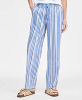 Liverpool Los Angeles Women's Drawstring Wide-Leg Pull-On Pants