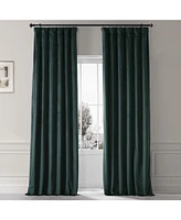 Half Price Drapes Spirit Green Signature Plush Velvet Hotel Blackout Curtain