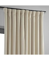 Half Price Drapes Neutral Ground Signature Extra Wide Velvet Blackout Curtain