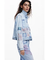 Desigual Women's Denim jacket with patches