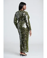 Eloquii Plus Size Paillette Sequin Maxi Dress