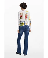Desigual Women's Tropical stamps sweater