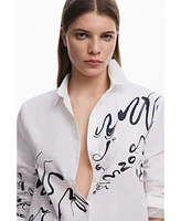 Desigual Women's Ink letter shirt