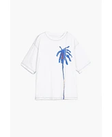 Desigual Men's Palm tree T-shirt with topstitching