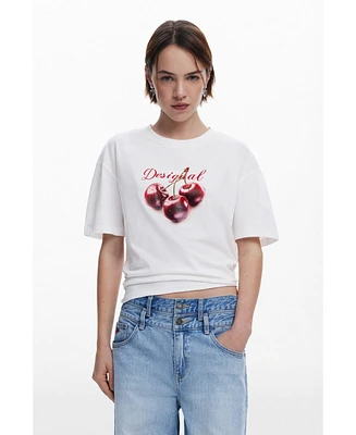 Desigual Women's Cherry logo T-shirt