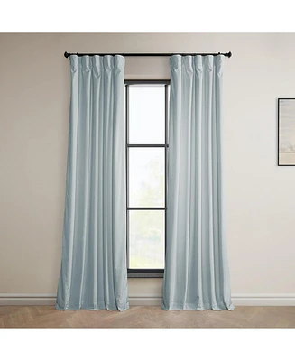 Half Price Drapes Aquarius Blue Heritage Plush Velvet Room Darkening Curtain