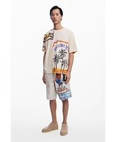 Desigual Men's BuenaVida postcard T-shirt