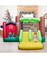 Farm Themed 6-in-1 Inflatable Castle with Trampoline and 735W Blower