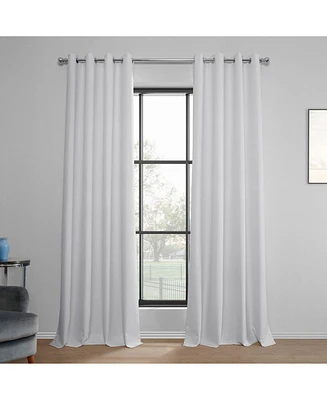 Half Price Drapes White Grommet Performance Linen Hotel Blackout Curtain