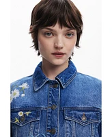 Desigual Women's Embroidered denim jacket