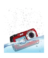 Minolta MN40WP 48MP Qhd Dual Lcd Screen Waterproof Camera, Red