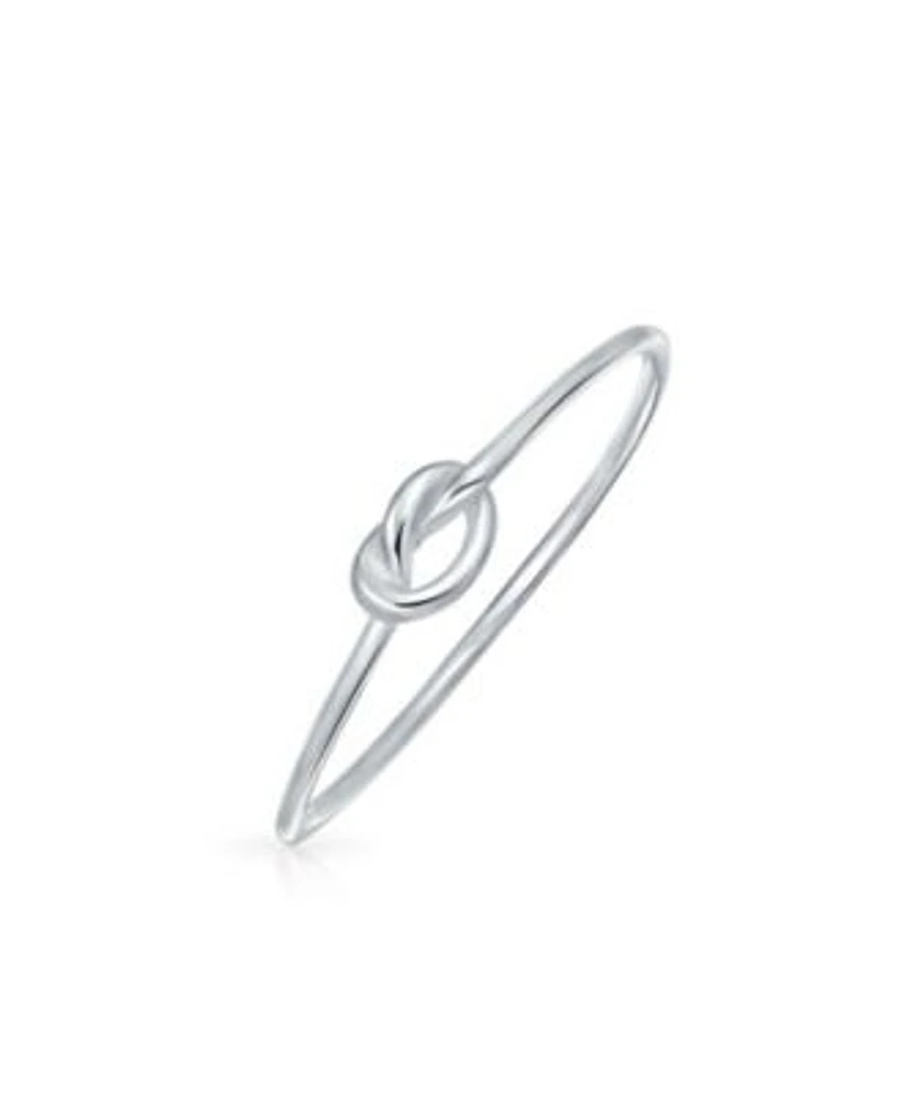 Bling Jewelry Minimalist Silver Ring Stackable Infinity Love Knot Sterling Band