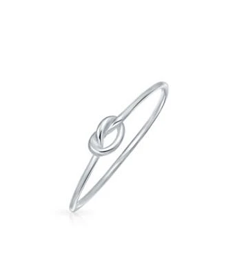 Bling Jewelry Minimalist Silver Ring Stackable Infinity Love Knot Sterling Band