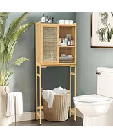 Unho Freestanding Bathroom Organizer: Over The Toilet Space-saver Storage Shelf Cabinet