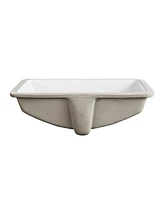 DeerValley Ally 21" x 15'' Undermount Bathroom Sink, Rectangular Bathroom Sink with Overflow