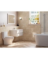 DeerValley Bathroom Toielt, One-Piece Toielt Dual-Flush Elongated Floor Mounted Toilet with White Glazed Surface(Seat Included)