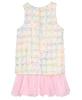 Rare Editions Toddler and Little Girls Multi Color Tweed Social Dress