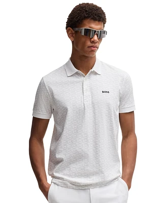 Boss by Hugo Men's Patterned Regular-Fit Paddy Polo Shirt