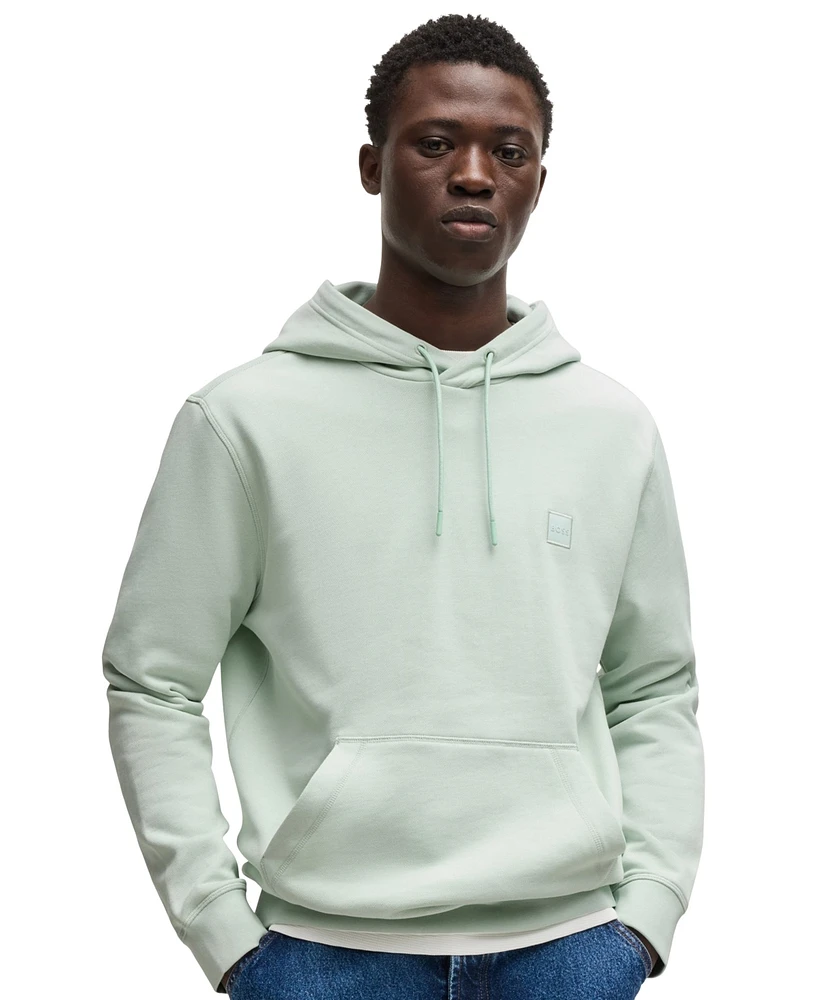 Boss by Hugo Men's Regular-Fit French Terry Logo Patch Hoodie