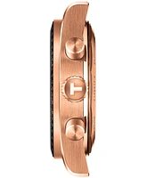 Tissot Men's Swiss Automatic Chronograph PR516 Rose Gold Pvd Stainless Steel Bracelet Watch 41mm