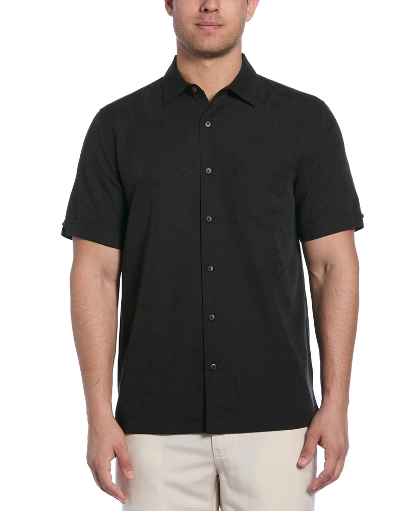 Cubavera Men's Palm Print Short-Sleeve Button-Down Shirt