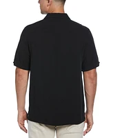 Cubavera Men's Short Sleeve Embroidered Floral Button-Front Camp Shirt