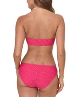 Andie Womens Pana Pointelle Bandeau Bikini Top Bikini Bottoms