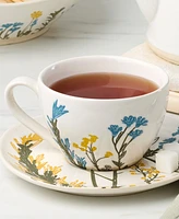 Lenox Wildflowers Tea Cup & Saucer, Set of 4