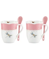 Lenox Butterfly Meadow Mug with Spoon, Set of 8, Exclusively at Macy's