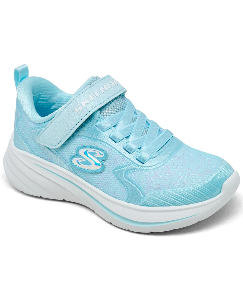 Skechers Little Girls' Wave 92 Fastening Strap Casual Sneakers from Finish Line