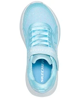 Skechers Little Girls' Wave 92 Fastening Strap Casual Sneakers from Finish Line