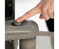 Retractable Baby Gate Gray for Stair and Doorway, 33" Tall Extends up to 55" Easy-to-Install Gray Retractable Mesh Baby Gate, Hardware Mounting Kit