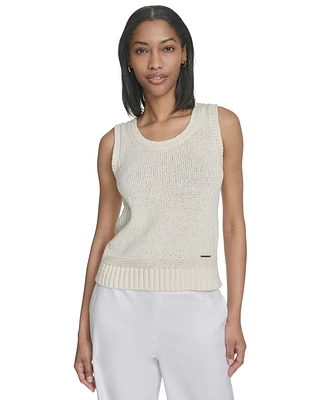 Halston Women's Round-Neck Sleeveless Tank Top