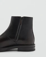 Mango Men's Zipped Leather Ankle Boots