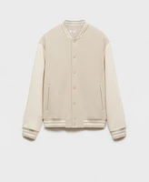 Mango Men's Contrast Bomber Jacket