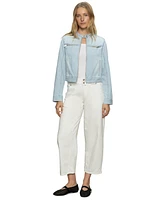 Sanctuary Women's Soft-Denim Zip-Front Moto Jacket