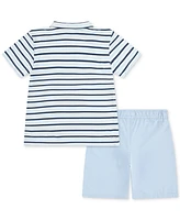 Hurley Toddler Boys H2O-dri Stripe Polo & Shorts Set