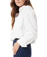 Sam Edelman Women's Dith Cotton Elastic Button-Down Shirt