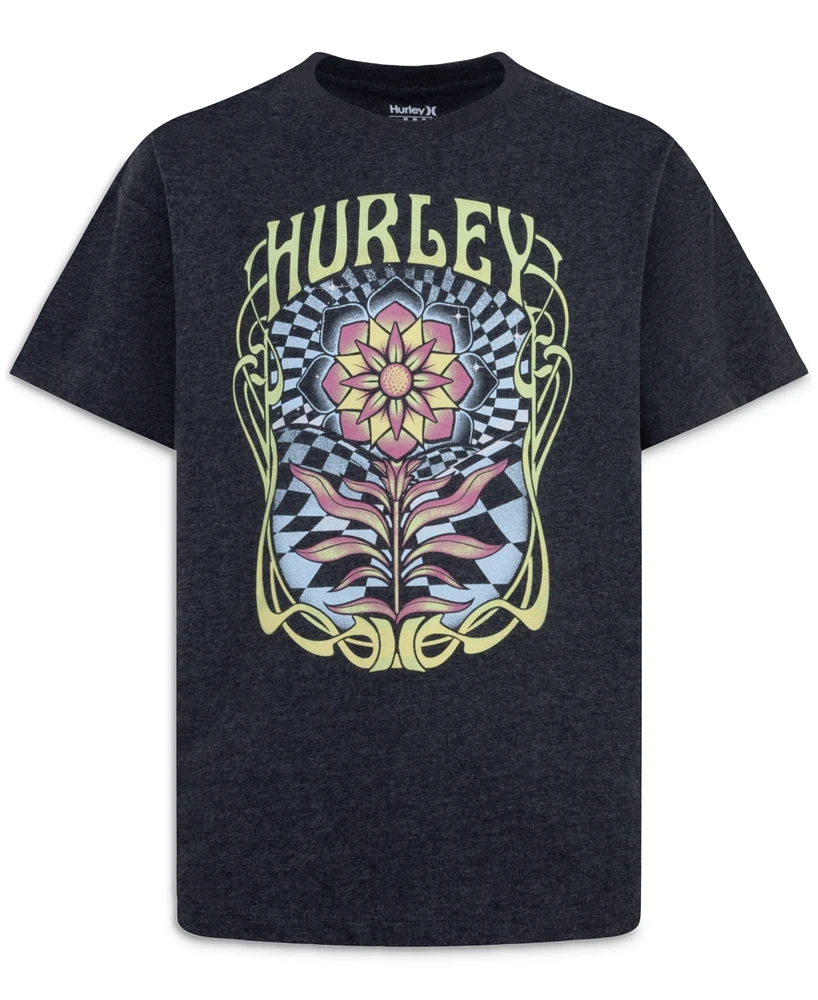 Hurley Big Girls Cosmic Bloom Oversized Graphic T-Shirt