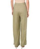 CeCe Women's Pleated Side-Zip Pants